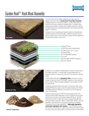 Garden Roof Rock Mineral Wool Assembly