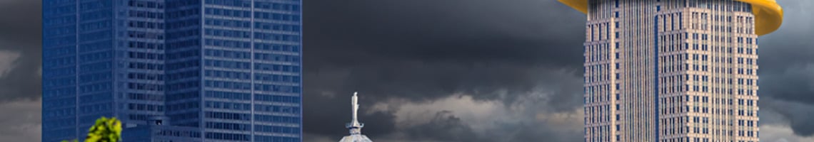 hard hat on building